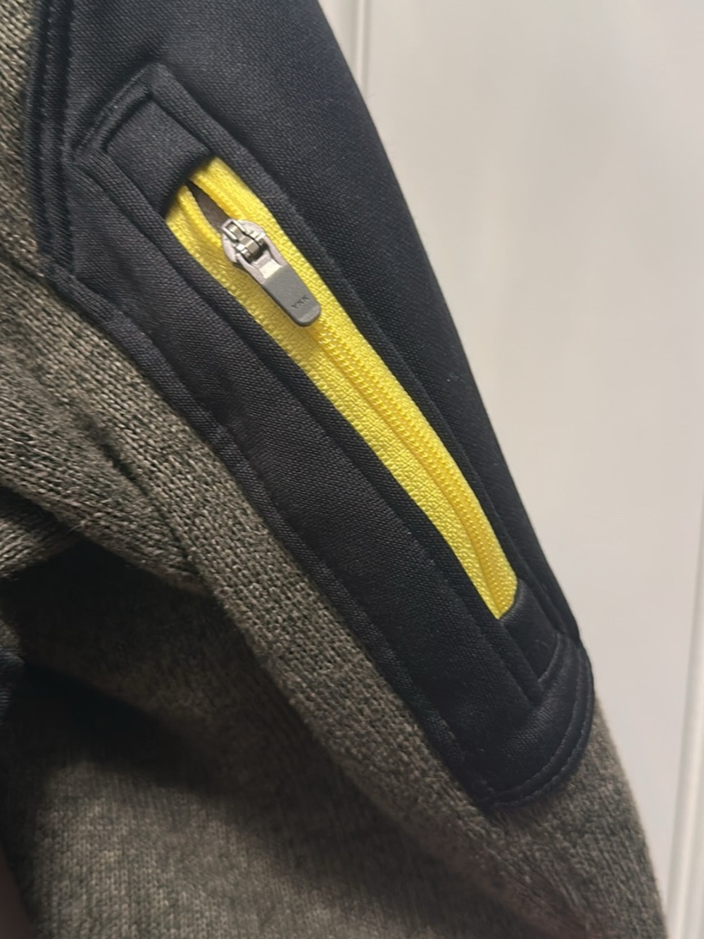 Spyder Men’s Olive Green Full-Zip Fleece with Yellow Accents - Picture 3 of 6